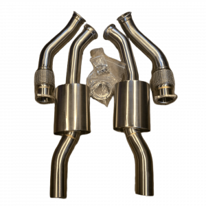 Untd. Performance Resonated Lower Downpipe W/ V-Bands Audi 3.0T Supercharged - S4 S5 SQ5 B8 B8.5 - A6 A7 C7 C7.5