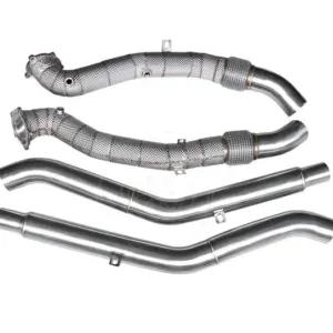 Untd. Performance 3" Catless Downpipe + Mid-Pipe W/ Shield - Audi S6/RS6 - S7/RS7 C7 4.0T