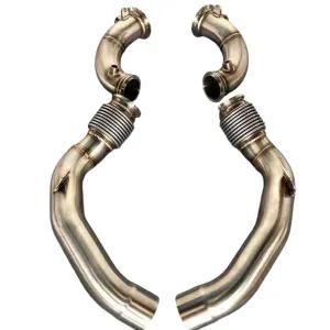 Untd. Performance Catless Downpipe - BMW M5 M8 F90/F91/F92/F93 2017-2021 S63 Style 1 - SS 304