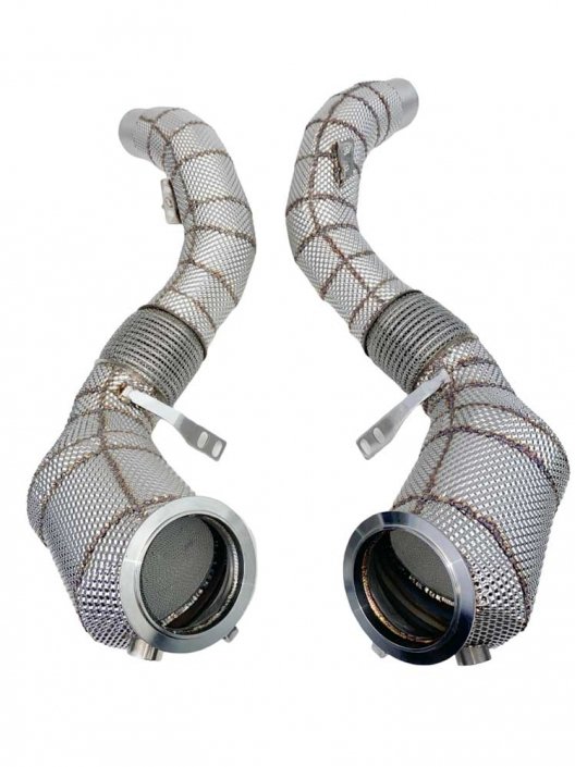 Untd. Performance 200 Cell High Flow Cat W/ Heat Shield Downpipe - BMW M850I G14 G15 G16 X5M X5 G05 G30 M550I N63R