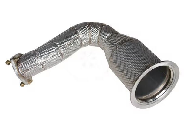 Untd. Performance Catless Downpipe W/ Heat Shield - Porsche Cayenne 3.0T 9YA 2017-2020