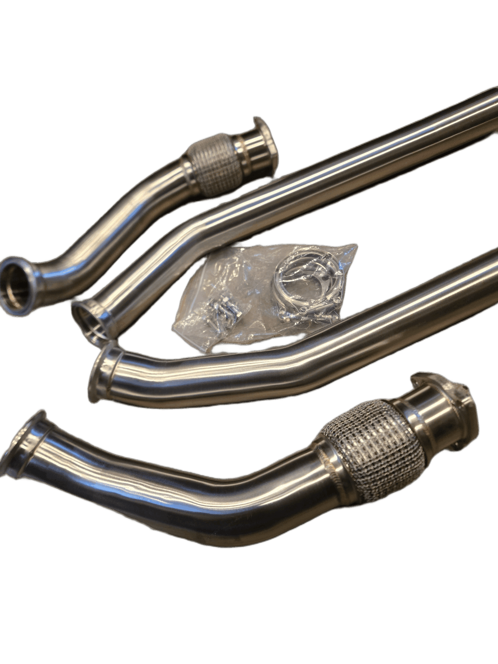 Untd. Performance Catless Lower Downpipe W/ V-Bands Audi 3.0T Supercharged - S4 S5 SQ5 B8 B8.5 - A6 A7 C7 C7.5 - Image 2