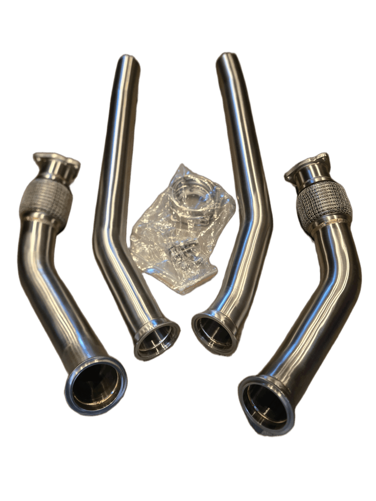 Untd. Performance Catless Lower Downpipe W/ V-Bands Audi 3.0T Supercharged - S4 S5 SQ5 B8 B8.5 - A6 A7 C7 C7.5