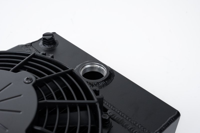 CSF Universal Drag Race / Tuck Radiator w/9in Spal Fan - 10.5in H x 10in L x 3.6in W - Black - Image 5