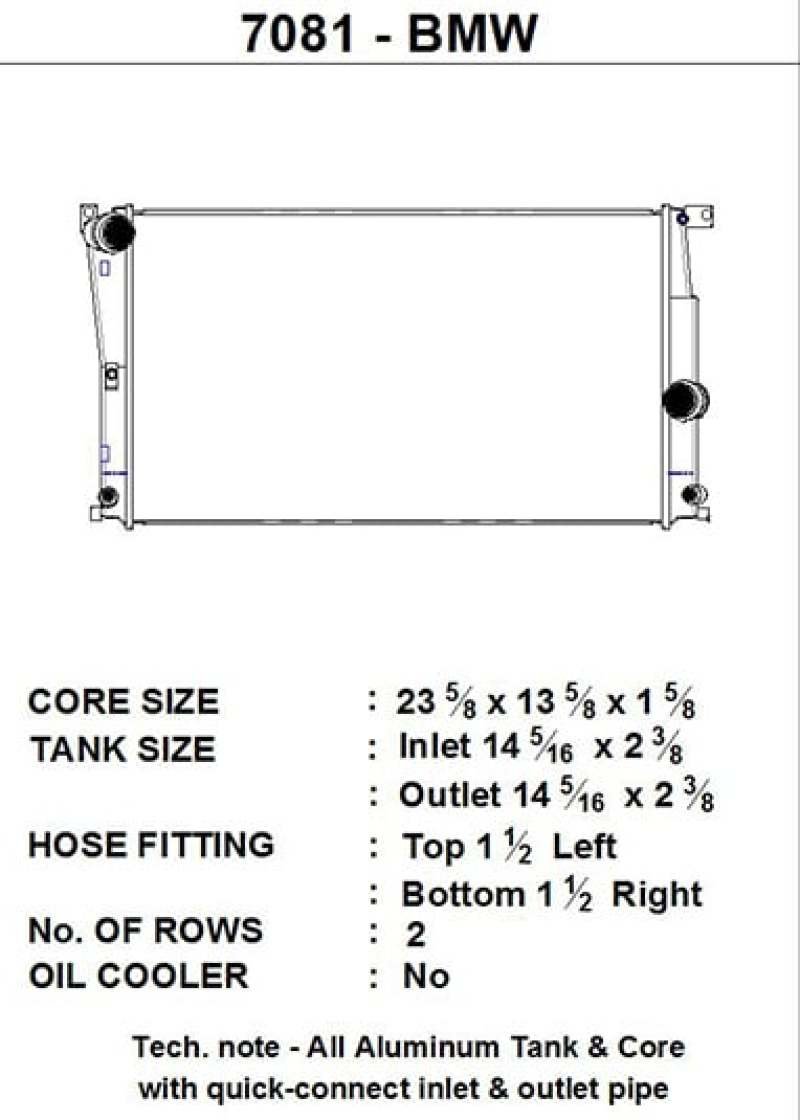 CSF BMW 2 Seires (F22/F23) / BMW 3 Series (F30/F31/F34) / BMW 4 Series (F32/F33/F36) A/T Radiator - Image 3
