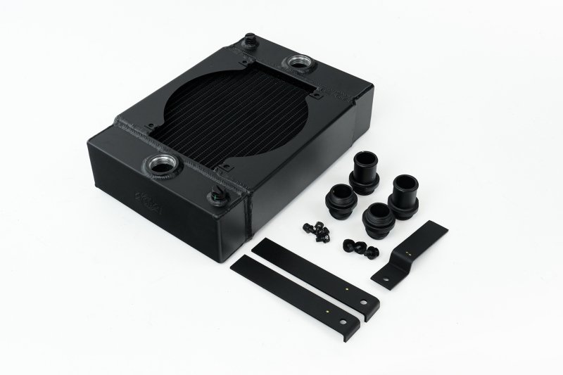 CSF Universal Drag Race / Tuck Radiator w/9in Spal Fan - 10.5in H x 10in L x 3.6in W - Black - Image 2