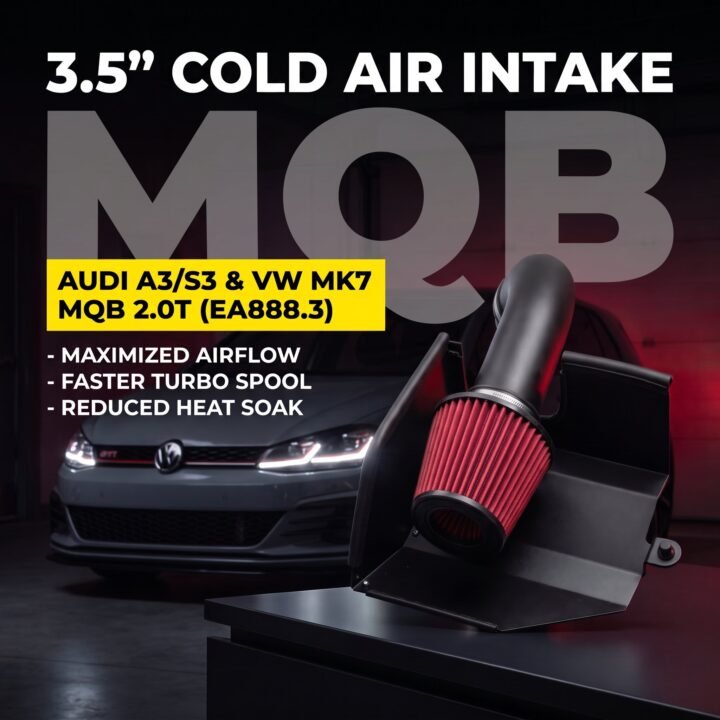 Untd. Performance 3.5" Cold Air Intake - MQB Audi A3 S3 8V - VW Golf GTi R GLi MK7 2.0T EA888.3