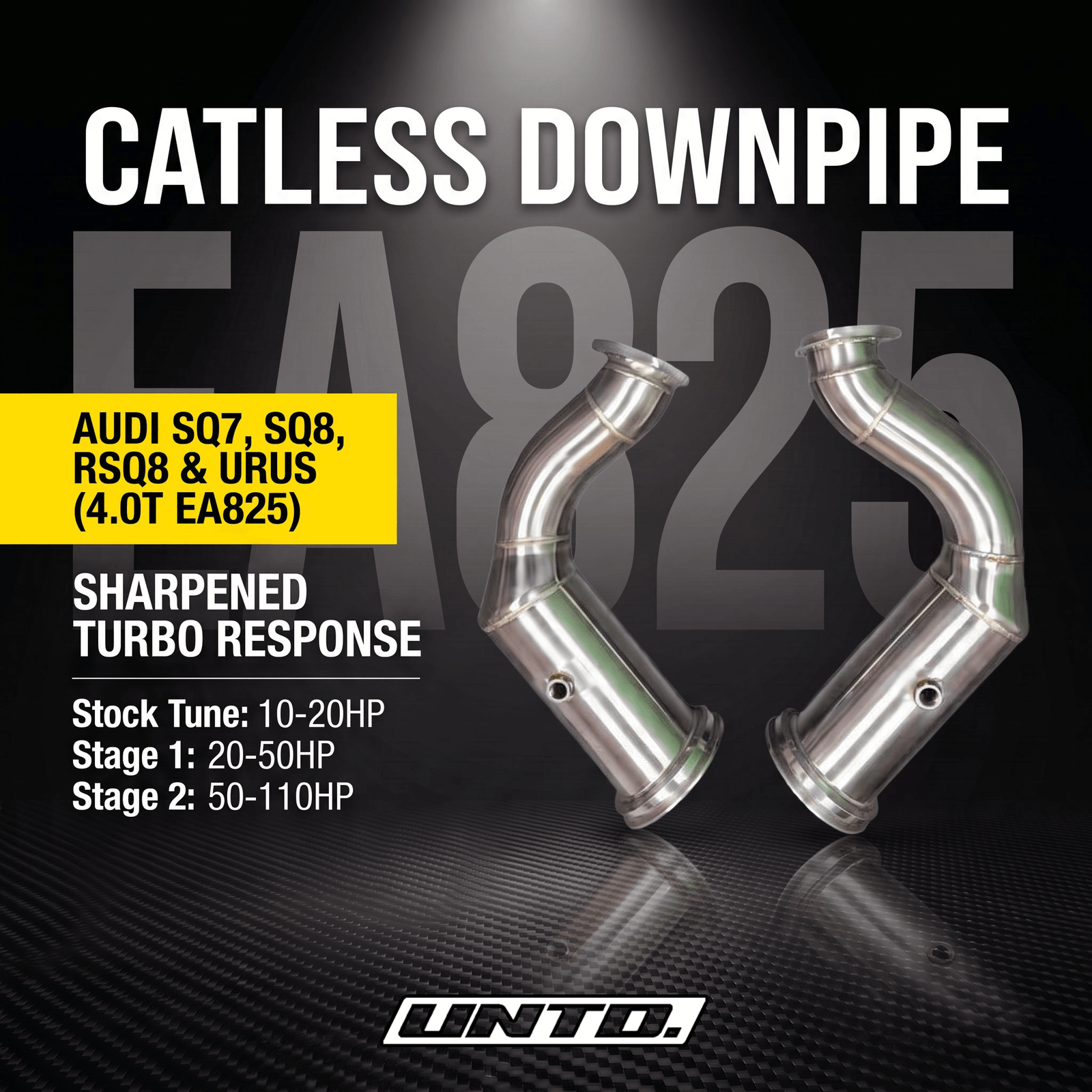 Untd. Performance Catless Downpipe - Audi SQ7 / SQ8 / RSQ8 - Lamborghini Urus 4.0T EA825