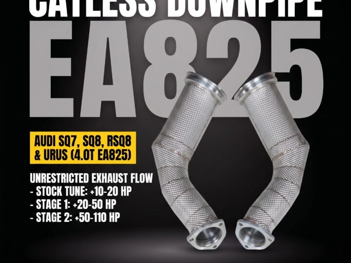 Untd. Performance Catless Downpipe W/ Heat Shield - Audi SQ7 / SQ8 / RSQ8 - Lamborghini Urus 4.0T EA825