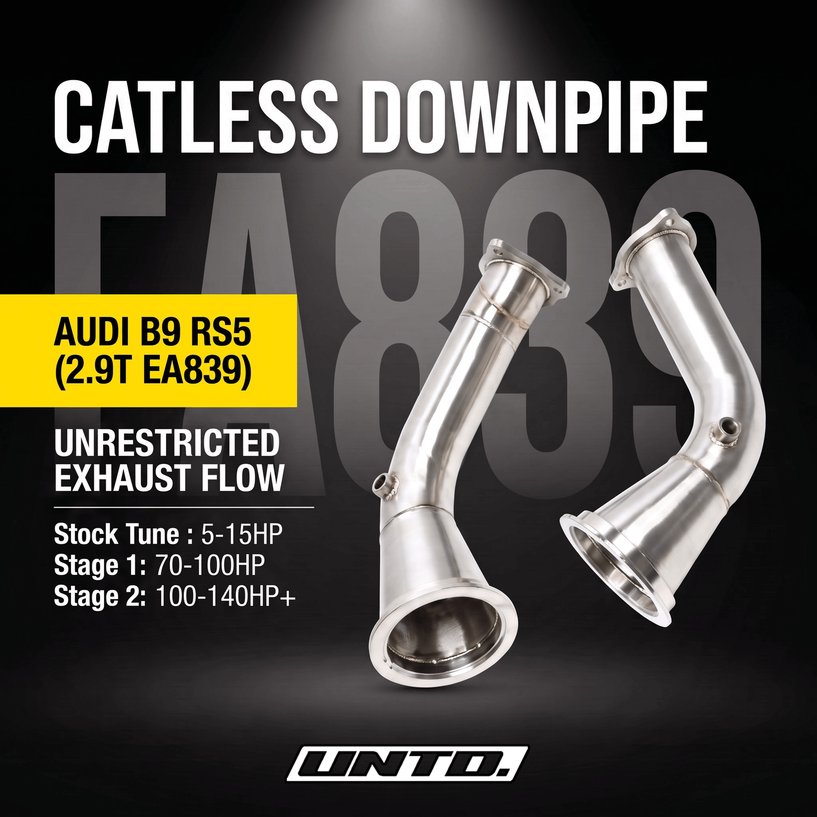 Untd. Performance Catless Downpipe - Audi B9 B9.5 RS5 2.9T EA839