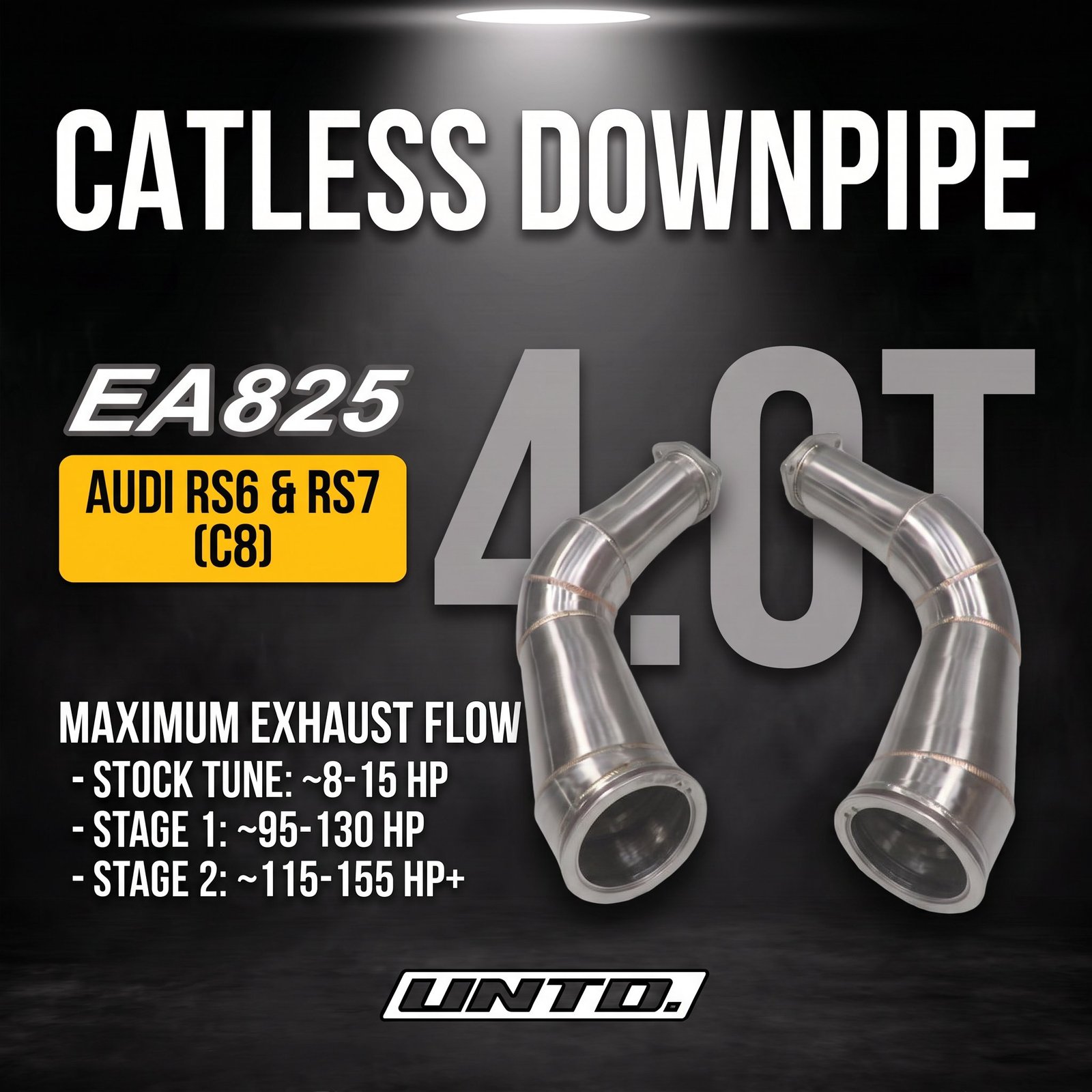 Untd. Performance Catless Downpipe - Audi C8 RS6 RS7 / D5 S8 4.0T EA825