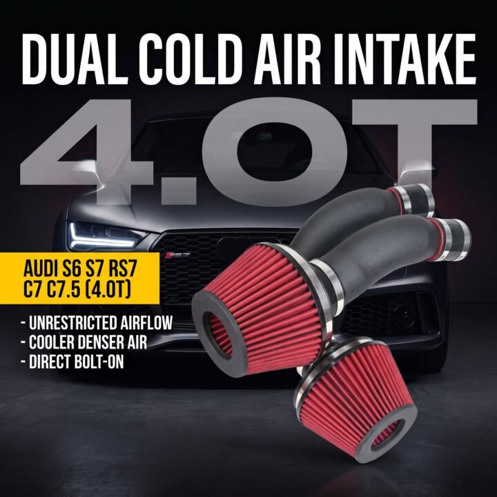 Untd. Performance Dual 6" Velocity Cold Air Intake - Audi S6 S7 RS7 - C7 C7.5 V8 4.0T EA824