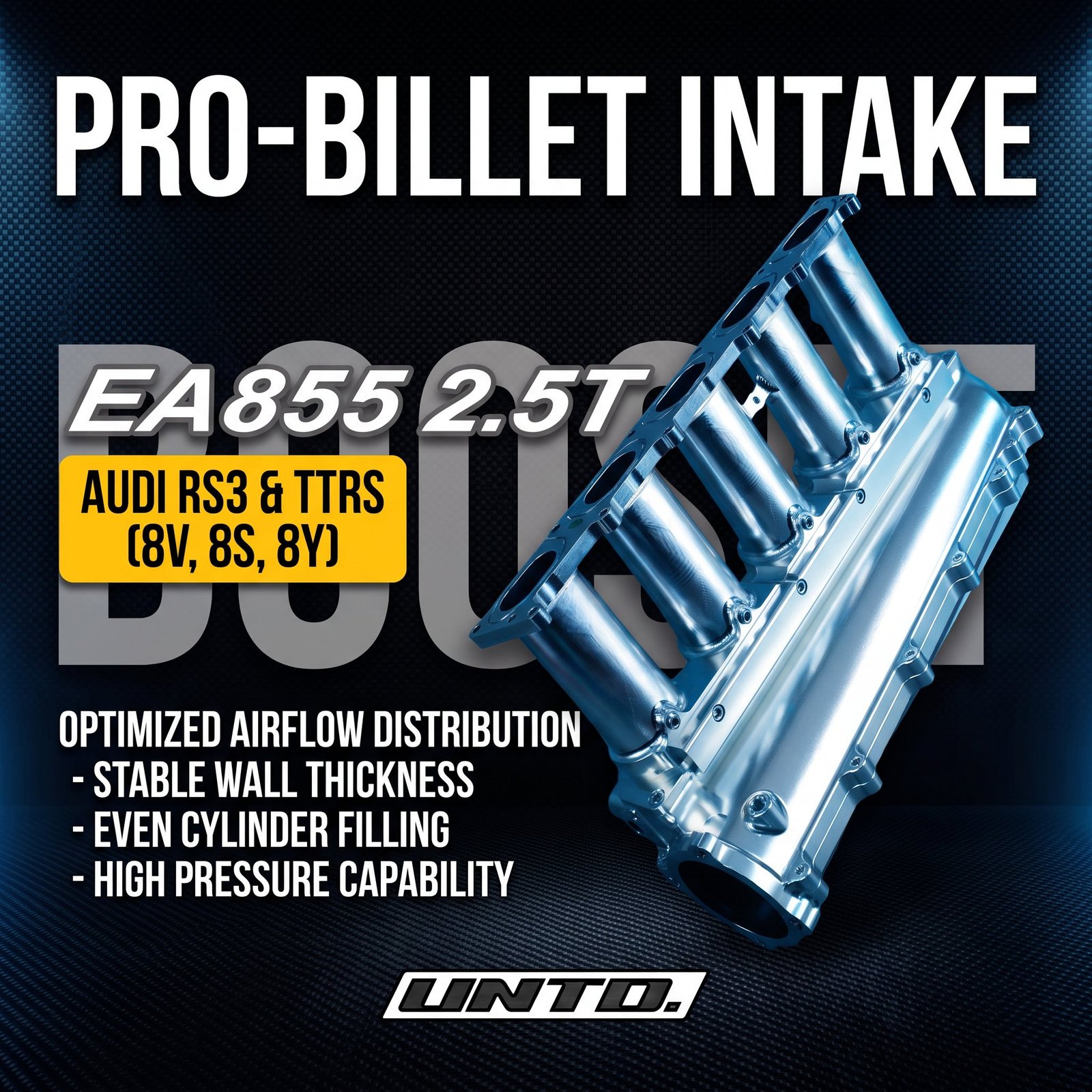 Untd. Performance Pro-Billet Intake Manifold & Runners - Audi RS3 TTRS - 8V 8S 8Y 2.5T EA855
