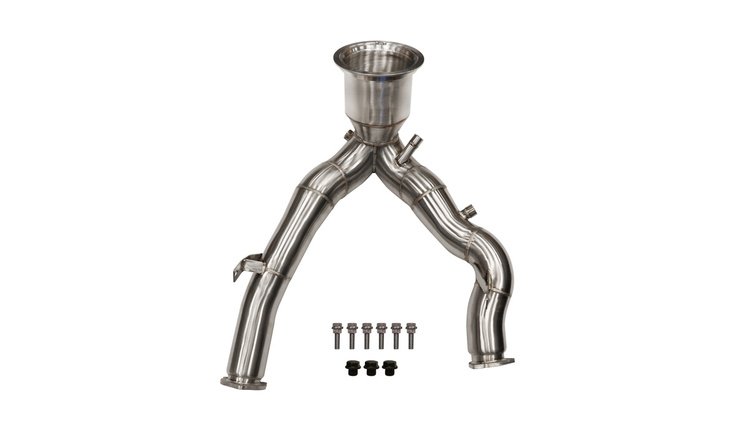 Untd. Performance Catless Downpipe W/ Heat Shield - Audi A6 A7 C8 3.0T - Image 2