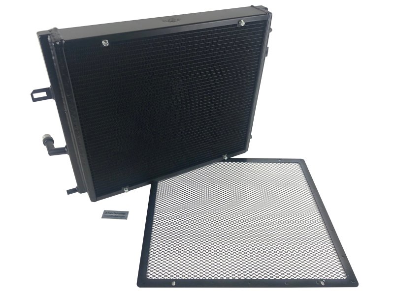 CSF BMW B58/B48 Front Mount Triple-Pass Heat Exchanger w/Rock Guard - Black - Image 4