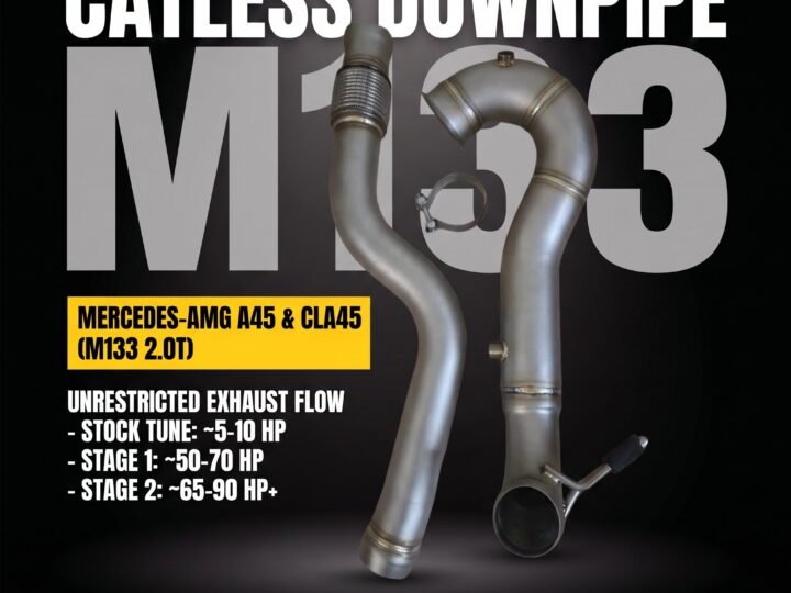 Untd. Performance 3.5inch Catless Downpipe - Mercedes-Benz Mercedes AMG A45 CLA45 M133 2.0T