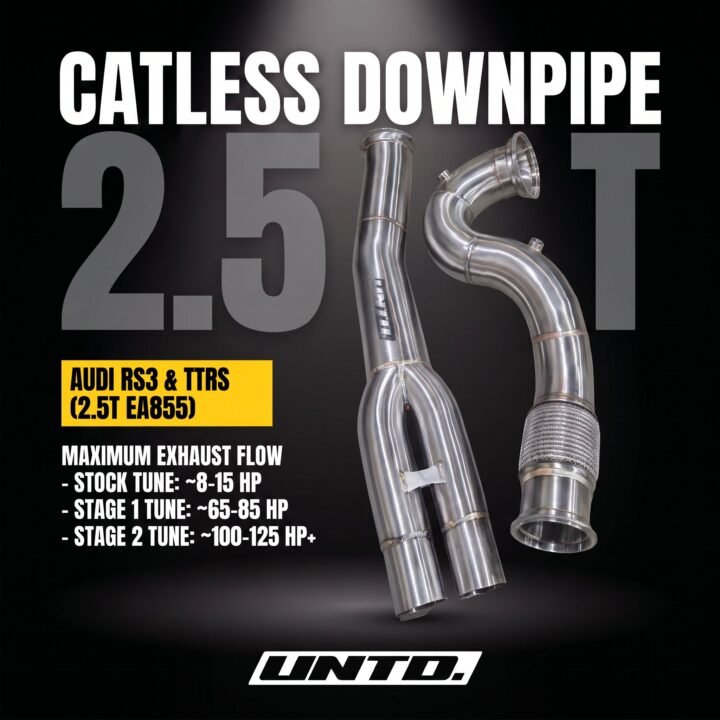 Untd. Performance 3.5" Catless Downpipe - Audi RS3 TTRS 8S 8V 8Y 2.5T EA855