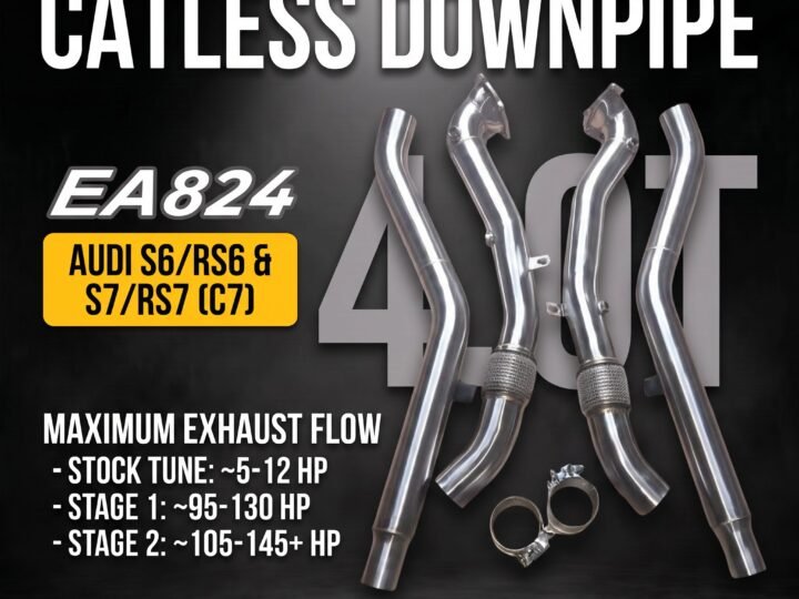 Untd. Performance 3" Catless Downpipe + Mid-Pipe - Audi S6/RS6 - S7/RS7 C7 4.0T EA824
