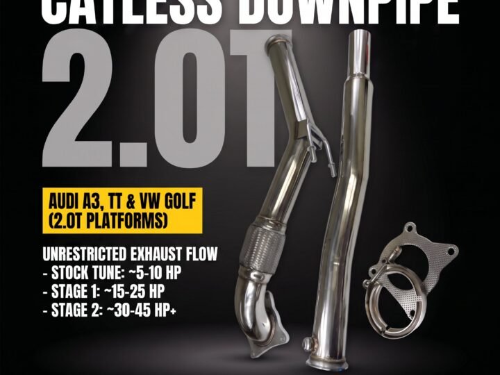 Untd. Performance Catless Downpipe - Audi A3 2.0T TT Mk2 - VW GOLF 2.0T MK5 MK6