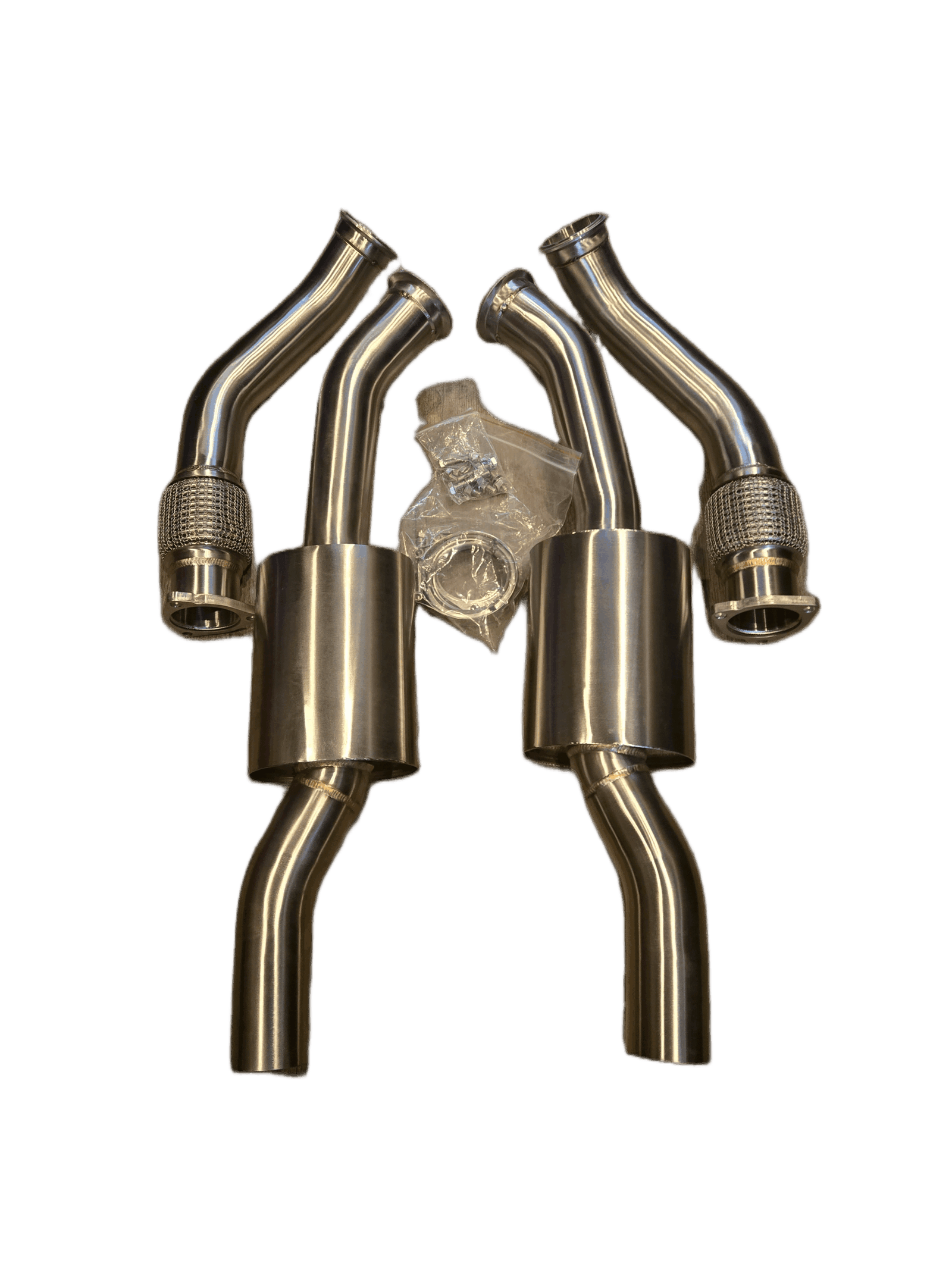 Untd. Performance Resonated Lower Downpipe W/ V-Bands Audi 3.0T Supercharged - S4 S5 SQ5 B8 B8.5 - A6 A7 C7 C7.5