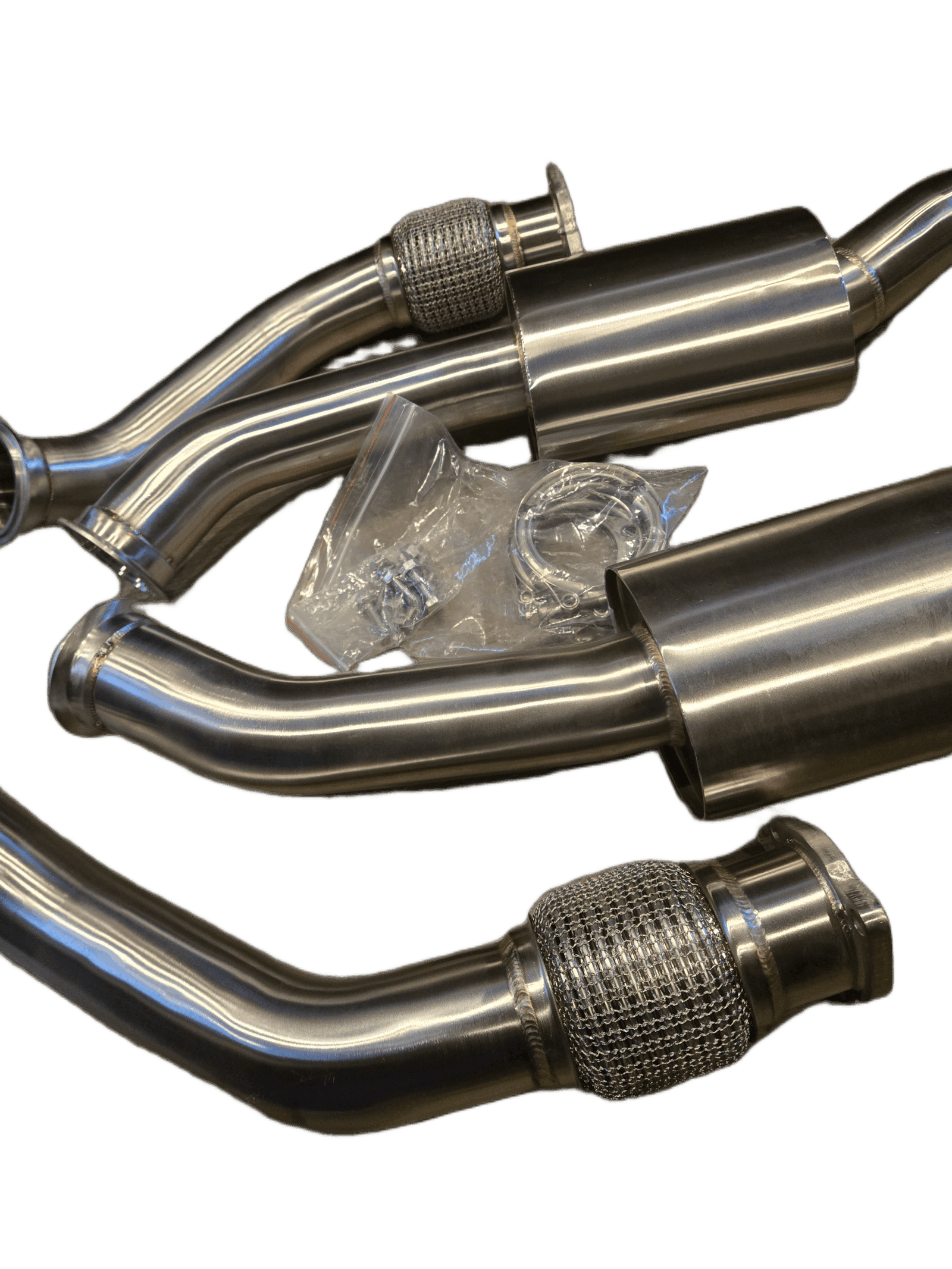 Untd. Performance Resonated Lower Downpipe W/ V-Bands Audi 3.0T Supercharged - S4 S5 SQ5 B8 B8.5 - A6 A7 C7 C7.5 - Image 4