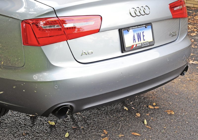 AWE Tuning Audi C7 A6 3.0T Touring Edition Exhaust - Dual Outlet Diamond Black Tips - Image 2