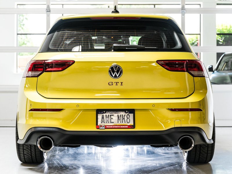 AWE 2022 VW GTI MK8 Track Edition Exhaust - Chrome Silver Tips - Image 3