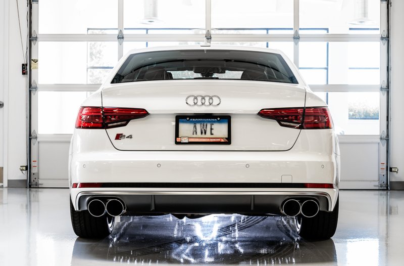 AWE Tuning Audi B9 S5 Sportback Touring Edition Exhaust - Non-Resonated (Silver 102mm Tips) - Image 3