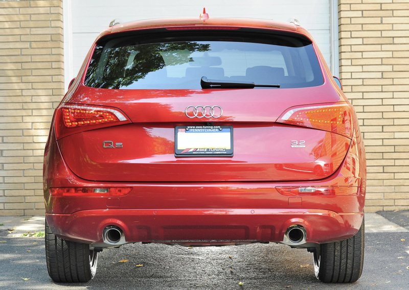 AWE Tuning Audi 8R Q5 3.2L Non-Resonated Exhaust System (Downpipe-Back) - Diamond Black Tips - Image 2