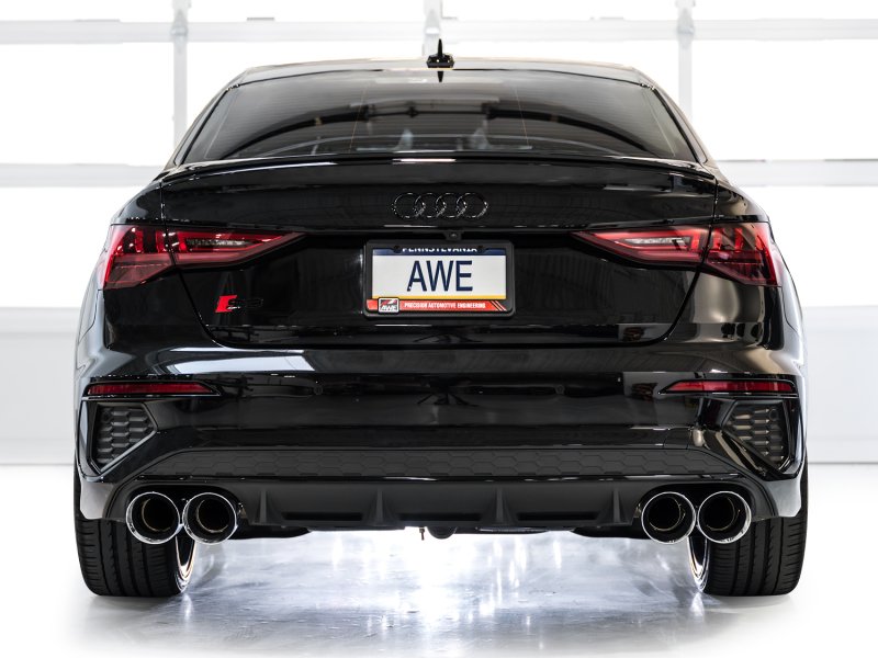 AWE 22-24 Audi 8Y S3 Track Edition Exhaust - Chrome Silver Tips - Image 2