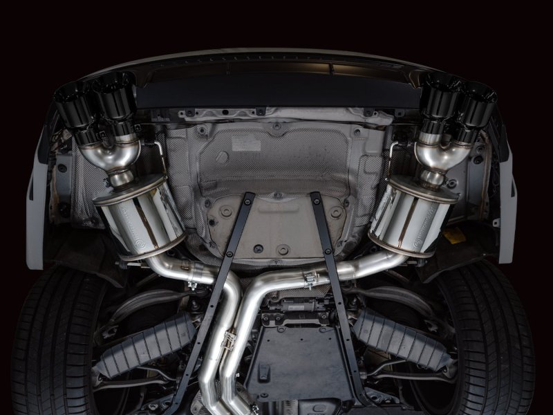 AWE Tuning 19-23 Audi C8 S6/S7 2.9T V6 AWD Touring Edition Exhaust - Diamond Black Tips - Image 10