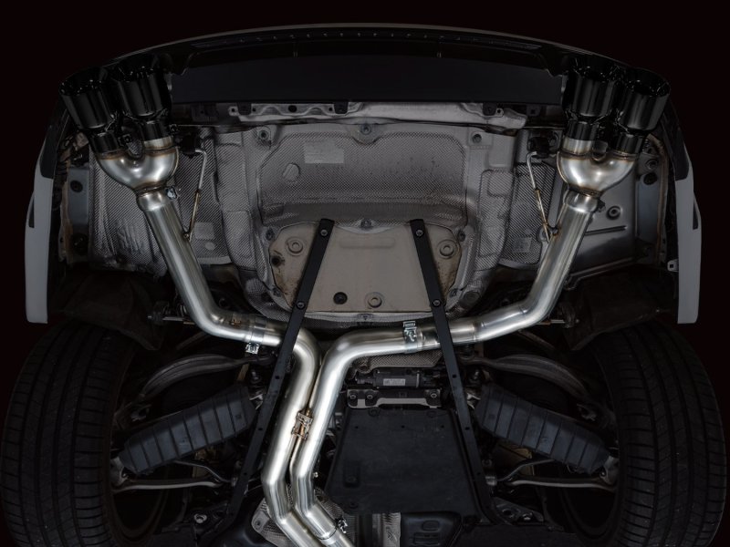 AWE Tuning 19-23 Audi C8 S6/S7 2.9T V6 AWD Track Edition Exhaust - Diamond Black Tips - Image 3