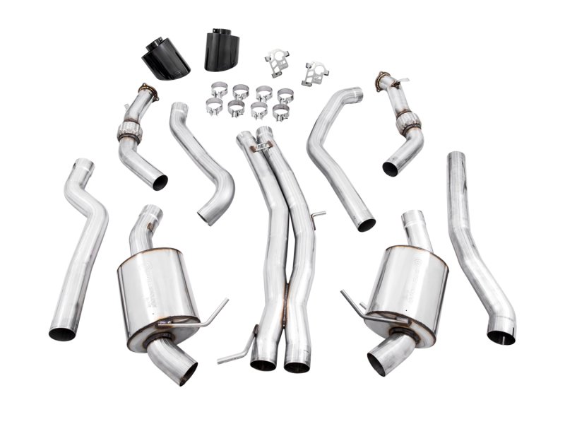 AWE Tuning Audi B9.5 RS 5 Coupe Non-Resonated Touring Edition Exhaust - RS-Style Diamond Black Tips - Image 8