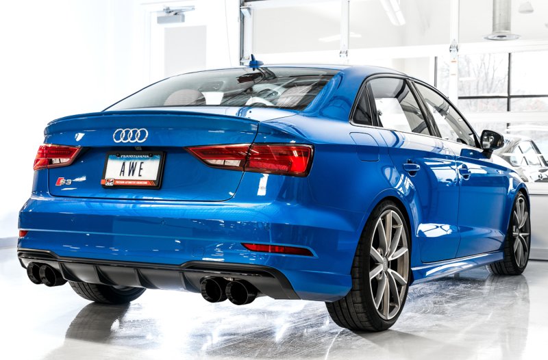 AWE Tuning Audi 8V S3 SwitchPath Exhaust w/Diamond Black Tips 102mm - Image 4