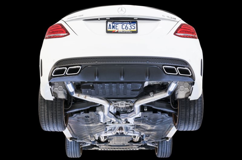 AWE Tuning Mercedes-Benz W205 AMG C63/S Sedan Track Edition Exhaust System (no tips) - Image 3