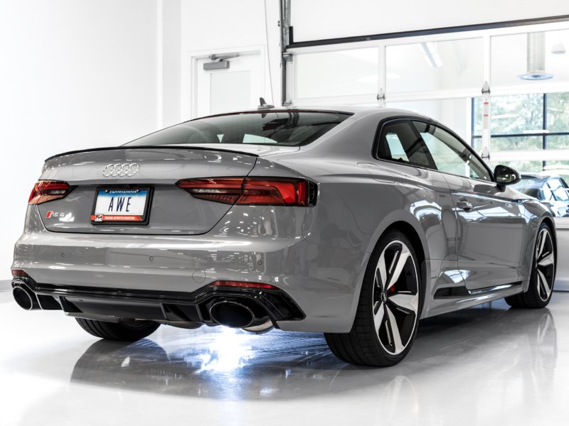 AWE Tuning Audi B9 RS 5 2.9L (Res.For Performance Cat) Touring Edition Exhaust w/ Diamond Black Tips - Image 4