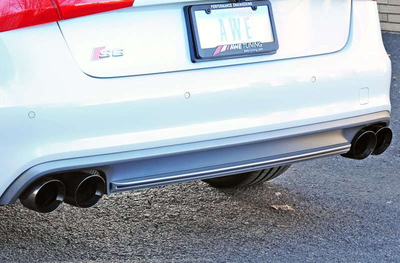 AWE Tuning Audi C7 / C7.5 S6 4.0T Track Edition Exhaust - Diamond Black Tips - Image 2