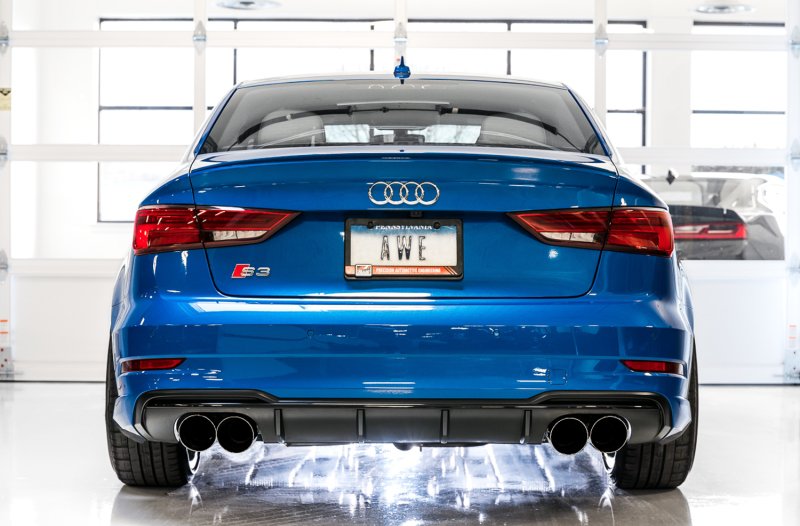 AWE Tuning Audi 8V S3 SwitchPath Exhaust w/Diamond Black Tips 102mm - Image 3