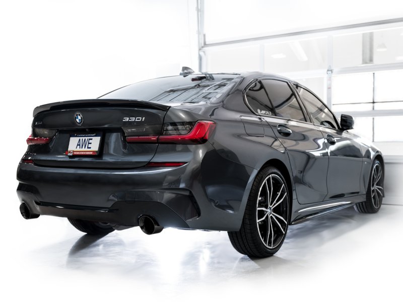AWE 19-23 BMW 330i / 21-23 BMW 430i Base G2X Touring (Excl.Conv) Axle Back Exhaust - Diamond Black - Image 6
