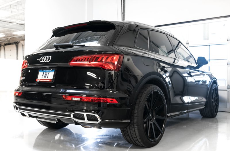 AWE Tuning Audi B9 SQ5 Resonated Touring Edition Cat-Back Exhaust - No Tips (Turn Downs) - Image 5