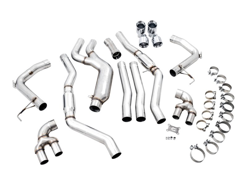 AWE Tuning 2019+ BMW M340i (G20) Track Edition Exhaust - Quad Chrome Silver Tips - Image 9