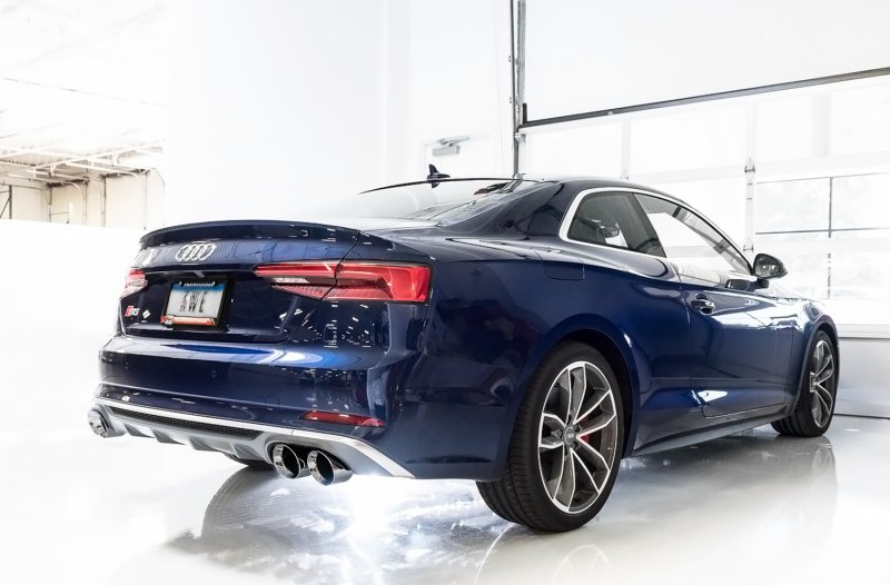 AWE Tuning Audi B9 S4 Touring Edition Exhaust - Non-Resonated (Silver 102mm Tips) - Image 3