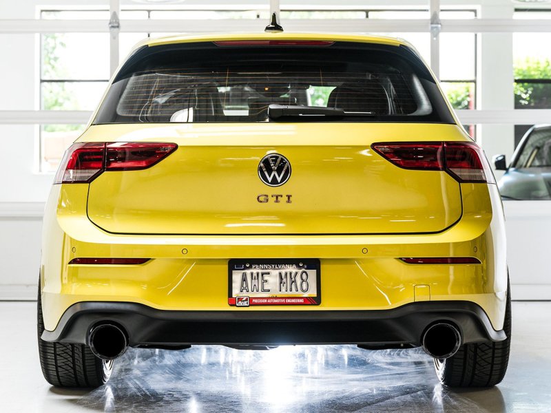 AWE 2022 VW GTI MK8 Track Edition Exhaust - Diamond Black Tips - Image 3