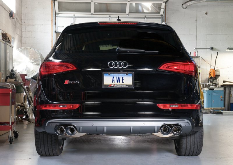 AWE Tuning Audi 8R SQ5 Touring Edition Exhaust - Quad Outlet Diamond Black Tips - Image 2