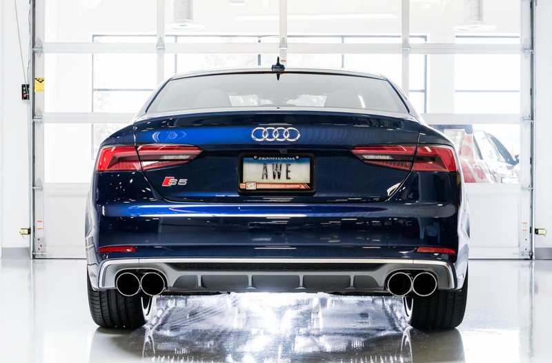 AWE Tuning Audi B9 S5 3.0T Touring Edition Exhaust - Chrome Silver Tips (102mm) - Image 3