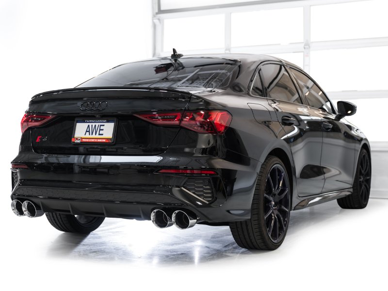 AWE 22-24 Audi 8Y S3 Track Edition Exhaust - Chrome Silver Tips - Image 3
