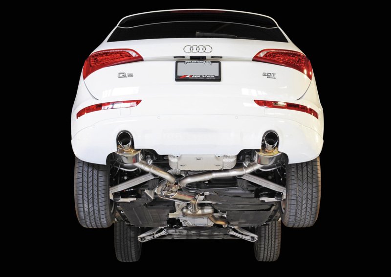 AWE Tuning Audi 8R Q5 2.0T Touring Edition Exhaust - Polished Silver Tips - Image 2
