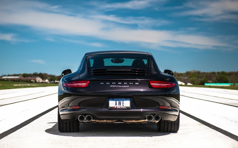 AWE Tuning 991 Carrera Performance Exhaust - Chrome Silver Tips - Image 2
