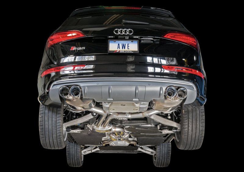 AWE Tuning Audi 8R SQ5 Touring Edition Exhaust - Quad Outlet Chrome Silver Tips - Image 2