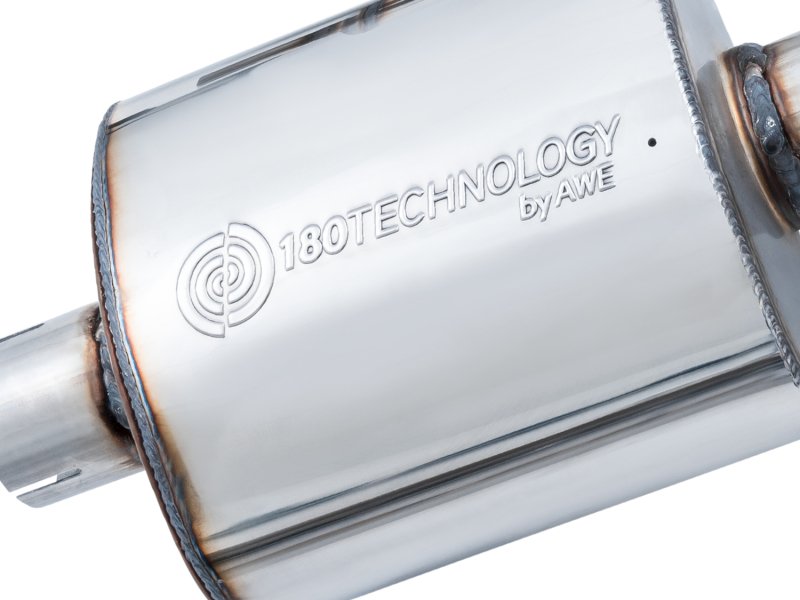 AWE Tuning Audi B9 A4 Touring Edition Exhaust Dual Outlet - Chrome Silver Tips (Includes DP) - Image 7